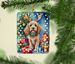 Cockapoo Christmas Reindeer Porcelain Ornament Christmas Tree Hanging Decorations For Home Christmas Holiday, Rectangle, Gift, Multicolor_maomaolike.com