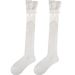 Long tube children's knee high socks, long boots, autumn winter pure desire style, stripes, internet red, black and_maomaolike.com