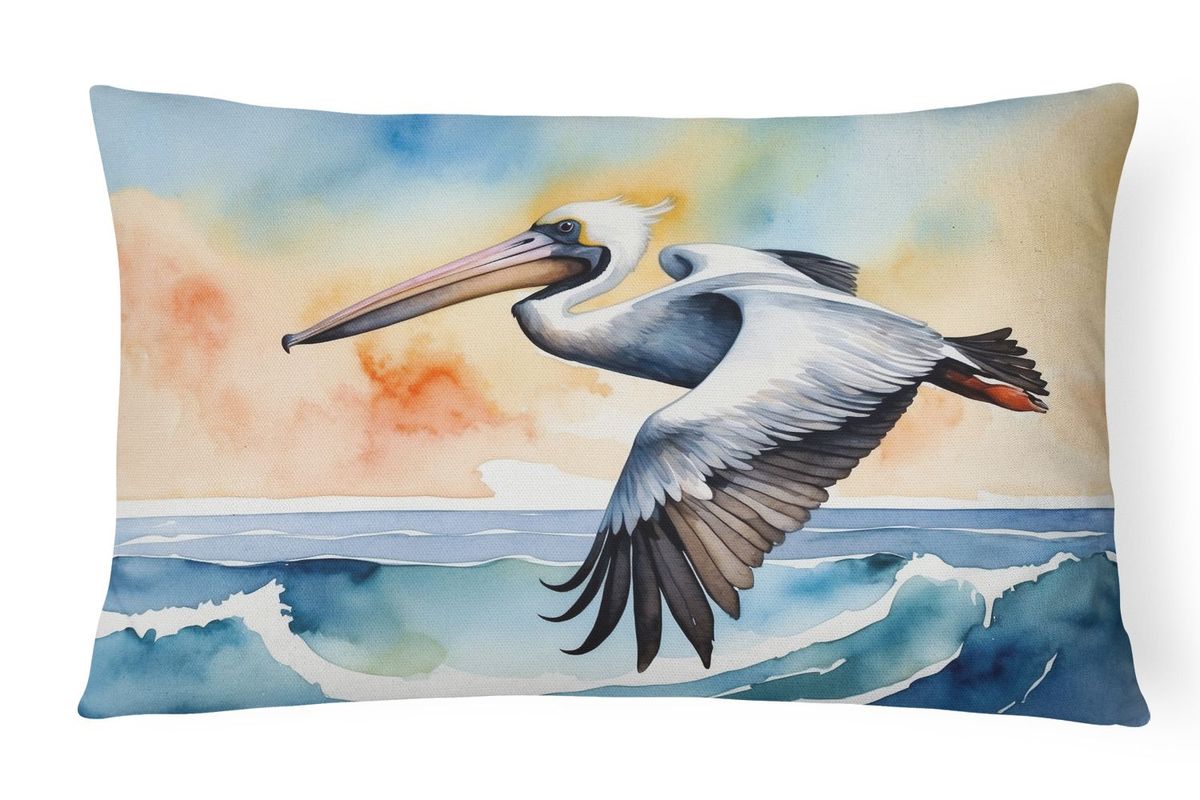 Birds, Birds, Birds Throw Pillow Throw Pillow For Indoor Couch Bed Outdoor Patio Washable, Pelican Soaring 7513,12Hx16W_maomaolike.com