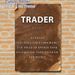 Trader Definition Painting Poster, Vintage Distressed Typographic Poster, Inspirational Finance-themed Decor Ideal For Home Office Or Trading_maomaolike.com