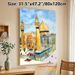 Mosque Themed Painting Poster, Soft Watercolor Style Intricate Islamic Architecture Scene Poster, Exquisite Cultural Decor Ideal For Living Room_maomaolike.com