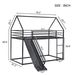 Twin Over Twin House Bed With Ladder And Slider, House Bed, Bunk Bed_maomaolike.com