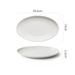 Ceramic Steaming High-end Feel Household Pure White Oval Large Grilled Fish Dish Deep Plate_maomaolike.com