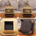 Brass Incense Chinese Style Home Office Aromatherapy Vintage Antique Four Mythical Beasts Square Burner Metal Craft_maomaolike.com
