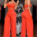 Women's Clothing fashion casual suspender suit _maomaolike.com