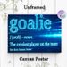 Goalie Definition Painting Poster, Neon Blue Cyber-style Text Poster, Unique Sports-themed Wall Decor Suitable For Game Rooms, Sports Lounges_maomaolike.com