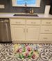 Orchids In Watercolor Memory Foam Kitchen Mat Machine Washable Anti-Fatigue Mat Cushion Comfort Bath Mat Or Kitchen Rug_maomaolike.com