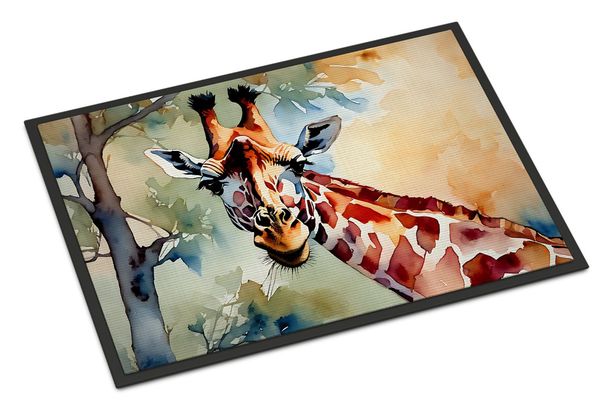 Giraffe Doormat Front Door Mat Indoor Outdoor Rugs For Entryway, Non Slip Washable Low Pile, 24H X 36W_maomaolike.com