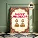 Indian Jhumka Earrings Painting Poster, Vintage Ethnic Embroidered Framed Poster, "What Jhumka?" Text With Ornate Gold Jhumka Earrings, Cultural_maomaolike.com