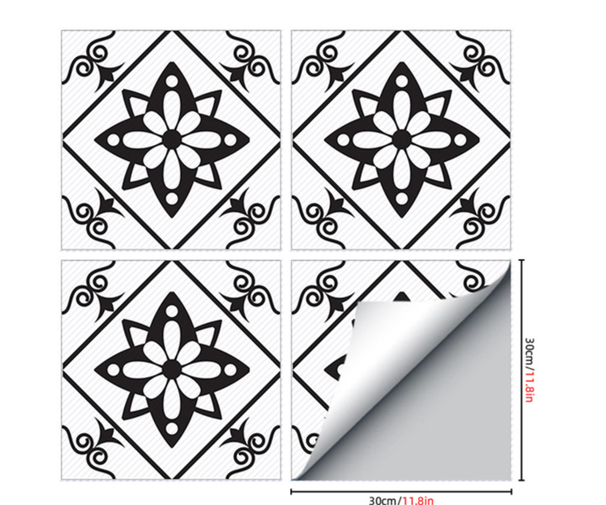 Cross-border Kitchen Bathroom Oil-proof, Waterproof, Non-slip Diagonal Pattern Floor Stickers For Renovation Decoration_maomaolike.com