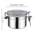 Stainless Steel Sealed Coffee Candy Dried Fruit Powder Kitchen Storage Jar Milk Tea Shop Supplies_maomaolike.com
