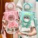 Summer Children's Plastic Straw Water Cup New Cute High Value Cartoon Cups For Male And Female Students Portable_maomaolike.com