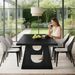 Wood Dining Table, 70" Rectangular Kitchen Table For 6-8 People_maomaolike.com