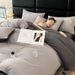 Factory Wholesale Foreign Trade Cross-Border E-commerce Skin-Friendly Washed Cotton Light Luxury Embroidered Four-Piece Set_maomaolike.com