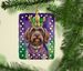 Wirehaired Pointing Griffon King Of Mardi Gras Porcelain Ornament Christmas Tree Hanging Decorations For Home Christmas Holiday, Rectangle, Gift, Multicolor_maomaolike.com