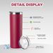 WATERSY 20oz Tumbler With Straw 590ml Stainless Steel Insulated Thermal Mug Double Vacuum Coffee Cup Keep Cold 12H_maomaolike.com