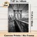 Brooklyn Bridge Themed Painting Poster, Monochrome Urban Bridge & Skyline Scene Poster, Timeless Cityscape Design Ideal For Living Room, Office Wall_maomaolike.com