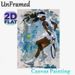Tennis Themed Painting Poster, Bold Abstract Dynamic Female Tennis Player In Action Poster, Vibrant Sports-inspired Wall Art Ideal For Gym, Sports_maomaolike.com