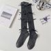 Unisex Solid color multi-bow ballet style calf socks Socks for women thin cute Lolita knee-length lace socks_maomaolike.com