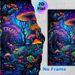 Psychedelic Mushroom Painting Poster, Vibrant Whimsical Fantasy Forest Scene Poster, Eye-catching Vivid Hues, Suitable For Living Room, Bedroom Or_maomaolike.com