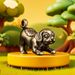 Vintage Copper-Plated Lucky Fortune Zodiac Pet Dog Ornament Keychain Small Copperware Wholesale_maomaolike.com