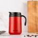Simple Solid-color Coffee Insulated Cup With Handle Wide-mouthed Stainless Steel Office Large-capacity Mug_maomaolike.com