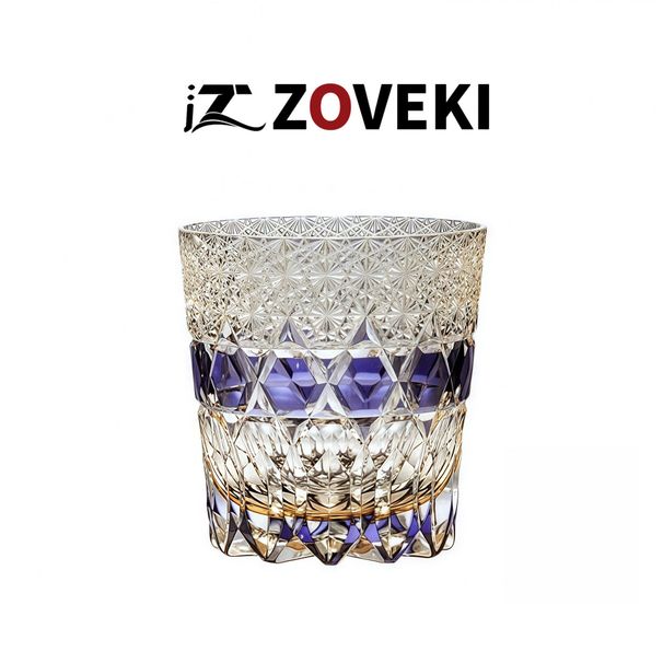 Japanese Edo Kiriko Light Luxury Purple Fluorite Household Cup Hand-Carved Crystal Whiskey High-Value Wine Glass_maomaolike.com