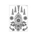 Cross-Border European And American Party Black Hollow Lace Stickers Waterproof Henna Tattoo Top-sale_maomaolike.com