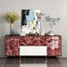 Thickened Marble Sticker Wallpaper Stone Waterproof Kitchen Countertop Desktop Purple Red Wall Self-Adhesive_maomaolike.com
