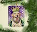 Labrador Retriever King Of Mardi Gras Porcelain Ornament Christmas Tree Hanging Decorations For Home Christmas Holiday, Rectangle, Gift, Multicolor_maomaolike.com