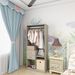 Closet Organizer System, Closet System With Drawers, Clothes Organizer With Closet Shelves Wall Mounted, Grey Wardrobe Closet With Clothing Racks For Hanging Clothes(32"W X 16"D X 71"H)_maomaolike.com