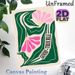Floral "Good Trouble" Typography Painting Poster, Soft-toned Retro Graphic Poster, Unique Artistic Floral Design, Ideal For Living Room, Bedroom_maomaolike.com