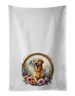 Golden Retriever And Flowers Kitchen Towel Set Of 2 White Dish Towels Decorative Bathroom Hand Towel For Hand, Face, Hair, Yoga, Tea, Dishcloth, 19 X 28", White_maomaolike.com