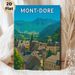 Mont-Dore Townscape Painting Poster, Vibrant European Mountain Village Scene Poster, Charming Scenic Artwork For Living Room, Bedroom Or Office_maomaolike.com