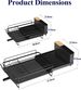 Kitsure Extendable Dish Drying Rack, 19.2"-26.7" L X 12.9" W, Black_maomaolike.com