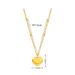 1pcs Gold-color Necklace Ms Simple Fashion Peach Heart Engraved Love Collarbone Chain Holiday Gifts_maomaolike.com