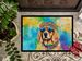 Golden Retriever Hippie Dawg Doormat Front Door Mat Indoor Outdoor Rugs For Entryway, Non Slip Washable Low Pile, 24H X 36W_maomaolike.com