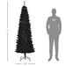 7ft Pencil Christmas Tree, Unlit Artificial Christmas Tree Slim Douglas Fir Xmas Tree With Realistic Branches, Halloween Tree With 818 Tips, Black_maomaolike.com