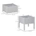 Outsunny 2 Piece Raised Garden Bed With Legs, Self-Watering Planter Box Raised Bed To Grow Flowers, Herbs & Vegetables, Gray_maomaolike.com