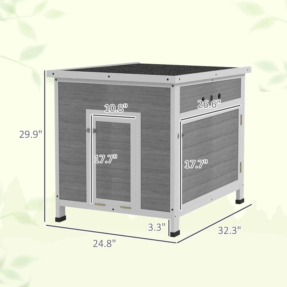Wooden Duck Coop With Openable Roof, Removable Floor, Double Doors, Ramp, For 2-4 Ducks, Chickens, 25" X 32" X 30"_maomaolike.com