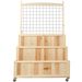 3-Tiers Raised Garden Bed With Trellis, 53" H Vertical Planter Box With Wheels & Back Storage Area, For Flowers, Vegetables, Herbs, Natural_maomaolike.com