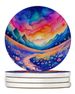 Colorful Periwinkles Large Sandstone Coasters Pack Of 4 Absorbent Round Coasters Decor Gifts For Men Or Women, 4 In, Multicolor_maomaolike.com