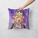 Pit Bull Terrier King Of Mardi Gras Throw Pillow Machine Washable, Indoor Outdoor Decorative Pillow For Couch, Bed Or Patio, 18Hx18W_maomaolike.com