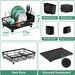 MOUKABAL Dish Drying Rack With Drainboard For Kitchen Counter, Black_maomaolike.com
