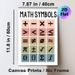 Math Symbols Painting Poster, Pastel Color Block Minimalist Typographic Poster, Educational Clear Math Symbols Decor, Ideal For Study Room, Office_maomaolike.com