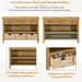 Vintage Console Table With Drawers,Water Hyacinth Woven Baskets,Multi-Color Options,Ideal For Entryway And Living Room_maomaolike.com