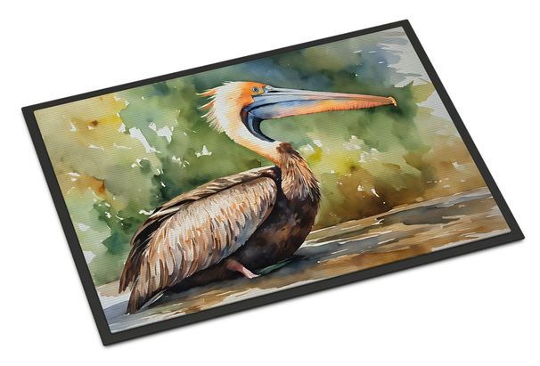 Pelican Doormat Front Door Mat Indoor Outdoor Rugs For Entryway, Non Slip Washable Low Pile, 24H X 36W_maomaolike.com