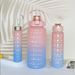 3Pcs Gradient Plastic Set Large Capacity Sports Water Bottle Outdoor Travel Gym Fitness Jugs Student Portable Cup WIth_maomaolike.com