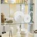 Lighted Glass Curio Display Cabinet,Display Cabinet,Glass Storage Cabinet Glass Wine Cabinet Wood Frame Toy Display For Living Room, Kitchen, Pantry Light Bulb Included Antique White_maomaolike.com