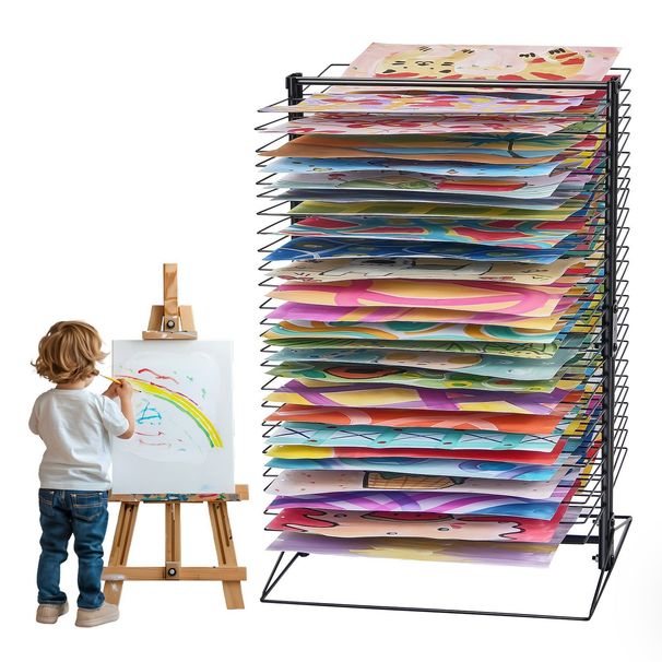 VEVOR Art Drying Rack 50 Removable Shelves Painting Drying Rack For Classroom_maomaolike.com